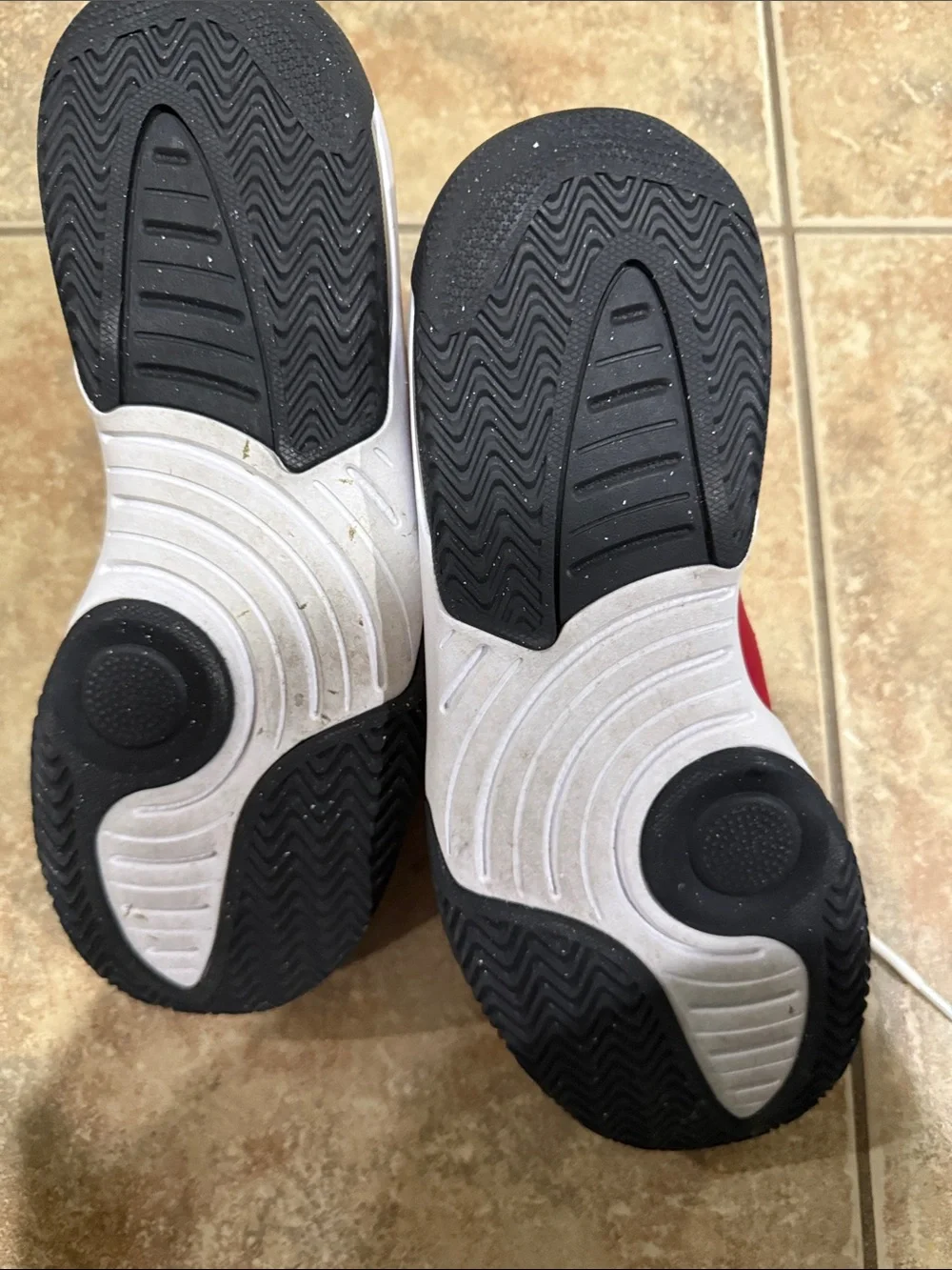 Jordan Men’s Basketball Sneakers in Red, White & Black
